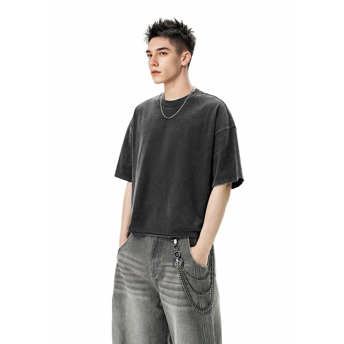 Cropped snow XSTYLE T-shirt