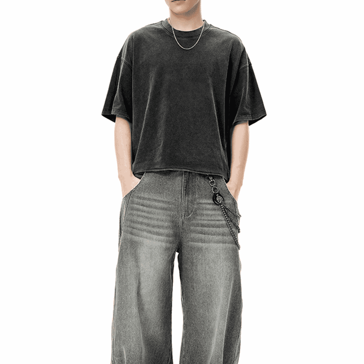 Cropped snow XSTYLE T-shirt